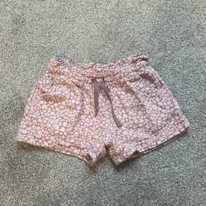 Girls soft brown cheetah print shorts, size 7/8​​​​